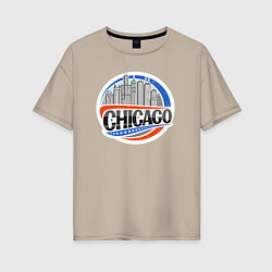 Женская футболка оверсайз Chicago