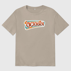 Женская футболка оверсайз Октябрь