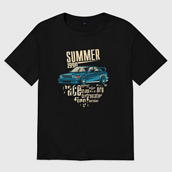 Футболка оверсайз женская Mercedes-Benz 190E Summer, цвет: черный