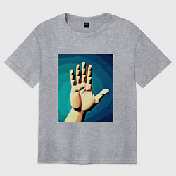 Женская футболка оверсайз Приветствие рукой