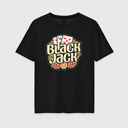 Женская футболка оверсайз Blackjack