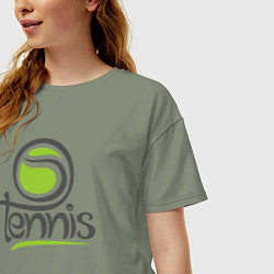 Футболка оверсайз женская Tennis ball, цвет: авокадо — фото 2
