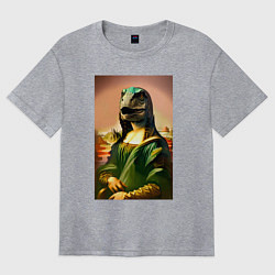 Женская футболка оверсайз Mona Lisa rex - neural network