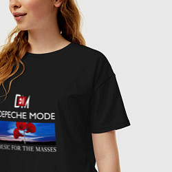 Футболка оверсайз женская Depeche Mode - Music for the Masses logo, цвет: черный — фото 2