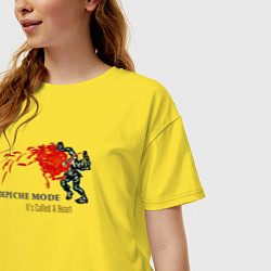 Футболка оверсайз женская Depeche Mode - Its Called A Heart, цвет: желтый — фото 2