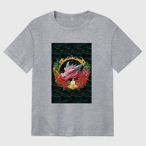 Женская футболка оверсайз Drakon / Меланж – фото 1