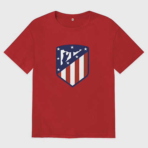 Женская футболка оверсайз Atletico Madrid FC / Красный – фото 1