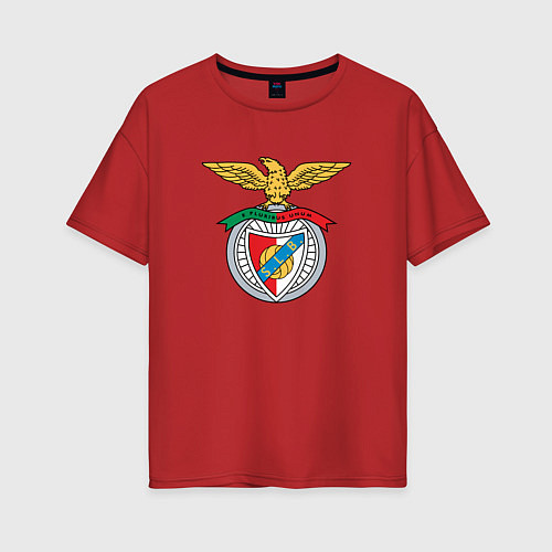 Женская футболка оверсайз Benfica club / Красный – фото 1