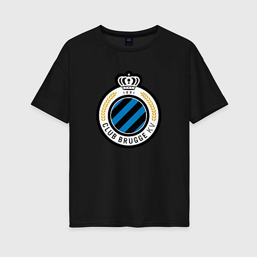 Женская футболка оверсайз Brugge fc sport / Черный – фото 1