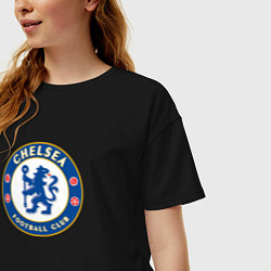 Футболка оверсайз женская Chelsea fc sport, цвет: черный — фото 2