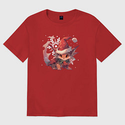 Футболка оверсайз женская 2024 Happy Dragon year, цвет: красный