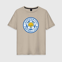 Женская футболка оверсайз Leicester city fc