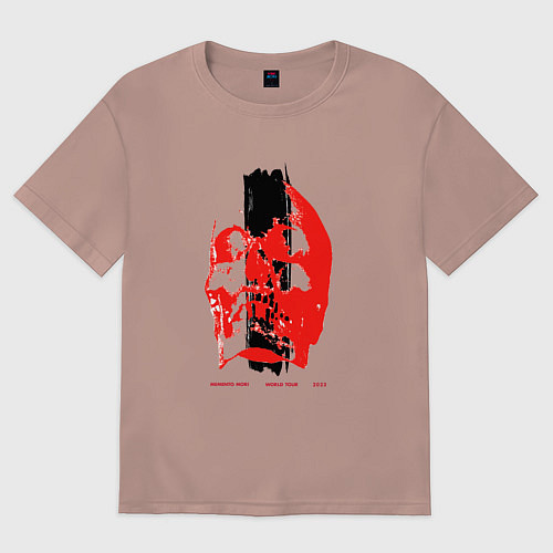 Женская футболка оверсайз Depeche Mode - Memento Mori tour skull / Пыльно-розовый – фото 1