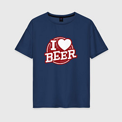 Женская футболка оверсайз Признание в любви к пиву