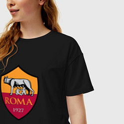 Футболка оверсайз женская Roma sport fc, цвет: черный — фото 2