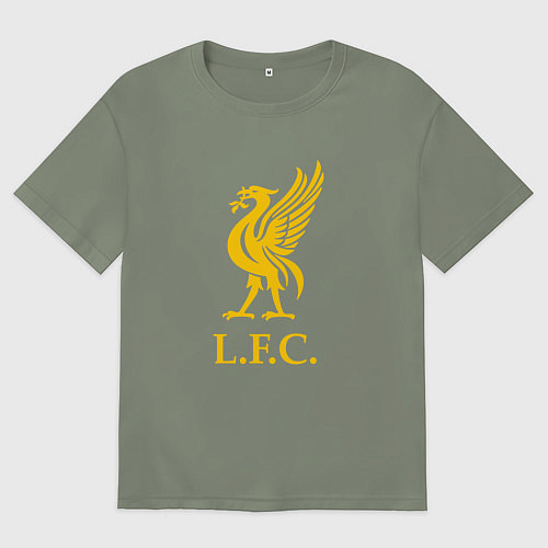 Женская футболка оверсайз Liverpool sport fc / Авокадо – фото 1