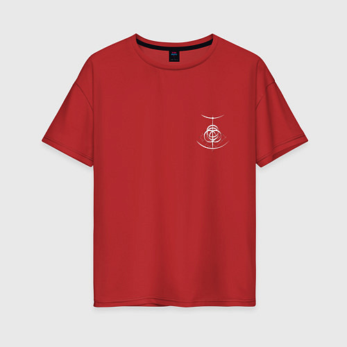 Женская футболка оверсайз Логотип Elden Ring арт - мини / Красный – фото 1