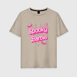 Женская футболка оверсайз Spooky Barbie