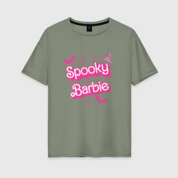 Женская футболка оверсайз Spooky Barbie