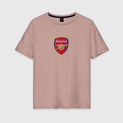 Футболка оверсайз женская Arsenal fc sport club, цвет: пыльно-розовый