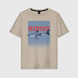 Футболка оверсайз женская Relentless, цвет: миндальный