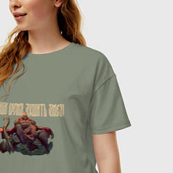 Футболка оверсайз женская Пришло время русов, цвет: авокадо — фото 2