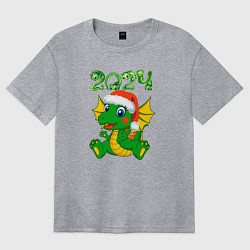 Футболка оверсайз женская Дракончик 20204, цвет: меланж