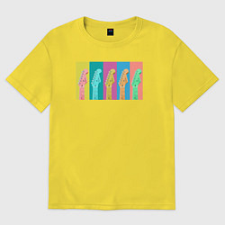 Женская футболка оверсайз Color guitars