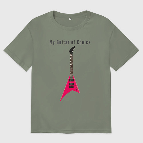 Женская футболка оверсайз Моя любимая гитара / Авокадо – фото 1