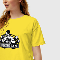 Футболка оверсайз женская Boxing gym, цвет: желтый — фото 2