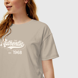 Футболка оверсайз женская Authentic 1968, цвет: миндальный — фото 2