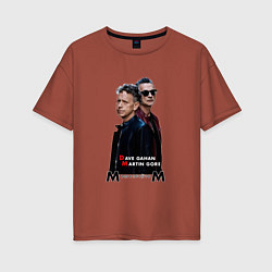 Женская футболка оверсайз Depeche Mode - Dave and Martin Memento Mori