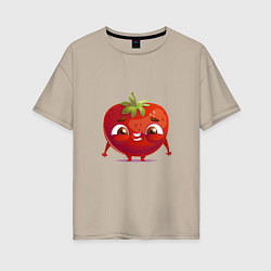 Женская футболка оверсайз Милая помидорка