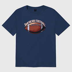 Футболка оверсайз женская American football, цвет: тёмно-синий