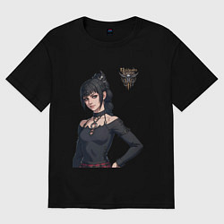 Футболка оверсайз женская Shadowheart - балдурс гейт 3, цвет: черный