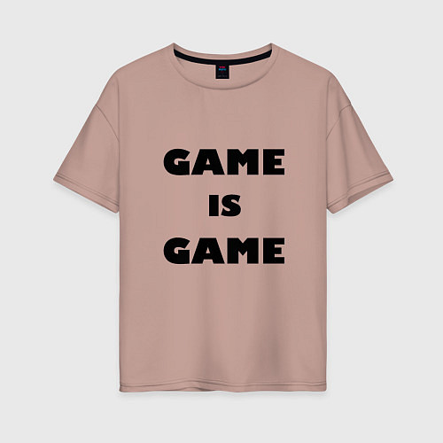 Женская футболка оверсайз Game is game / Пыльно-розовый – фото 1