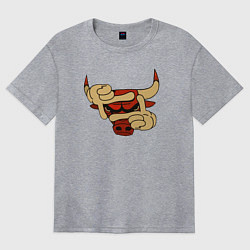 Женская футболка оверсайз Бык в кадре