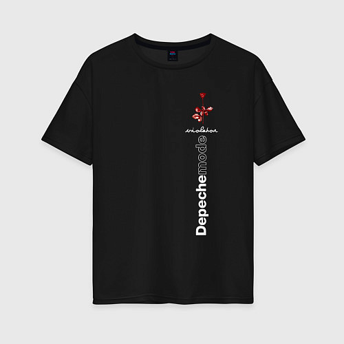 Женская футболка оверсайз Depeche Mode - Violator роза / Черный – фото 1