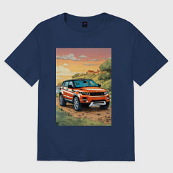 Женская футболка оверсайз Land rover evoque
