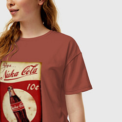 Футболка оверсайз женская Nuka cola price, цвет: кирпичный — фото 2