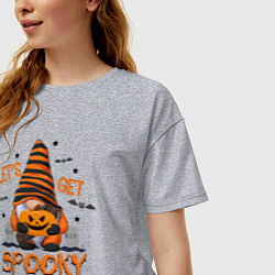 Футболка оверсайз женская Lets get spooky, цвет: меланж — фото 2