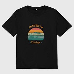 Женская футболка оверсайз Im not old Im vintage зеленый