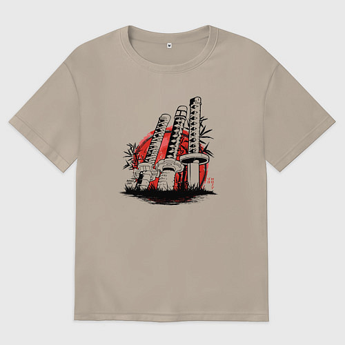 Женская футболка оверсайз Мечи Ророноа Зоро One Piece / Миндальный – фото 1