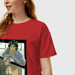 Футболка оверсайз женская Аниме Монстер, цвет: красный — фото 2