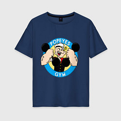 Футболка оверсайз женская Popeye GYM, цвет: тёмно-синий