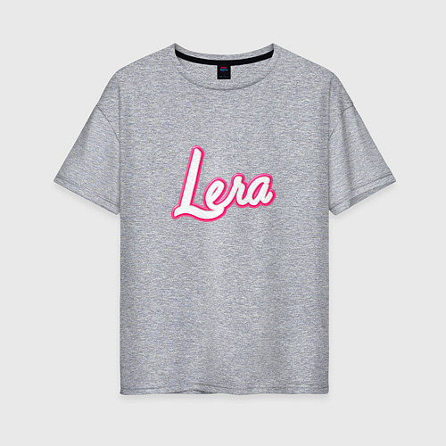 Женская футболка оверсайз Лера в стиле барби / Меланж – фото 1