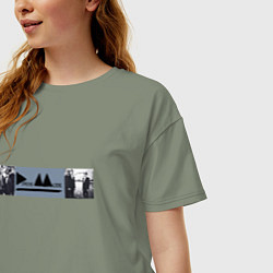 Футболка оверсайз женская Depeche Mode - Delta Machine merch, цвет: авокадо — фото 2