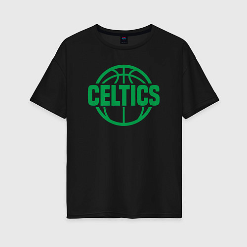 Женская футболка оверсайз Celtics ball / Черный – фото 1