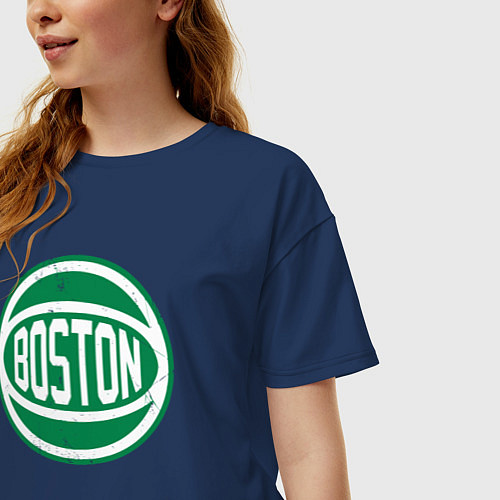 Женская футболка оверсайз Ball Celtics / Тёмно-синий – фото 3
