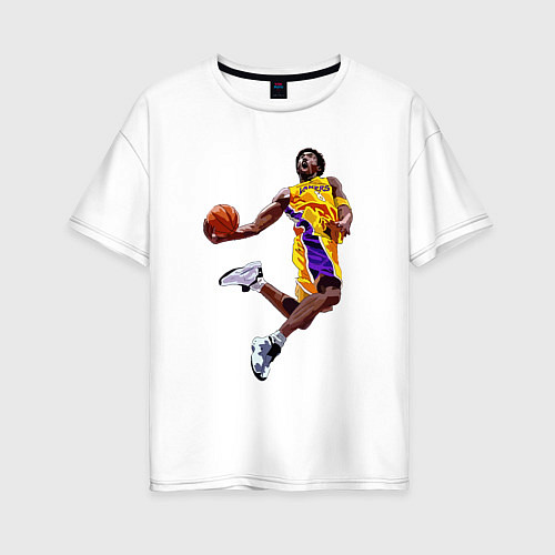 Женская футболка оверсайз Kobe Bryant dunk / Белый – фото 1